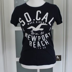 Holister SoCal Newport Beach navy short sleeve Tee, size M